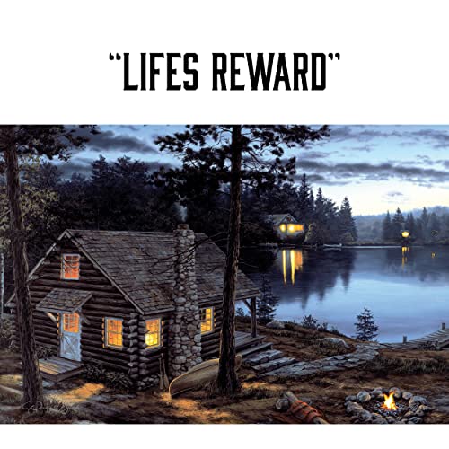 Rivers Edge Products Led Canvas Wall Art, 24 By 16 Inches, Fiber Optic Light Up Wall Decor, Battery Operated Lighted Nature Canvas Print, Led Light Kitchen, Bedroom, Or Home Decor, Cabin Reward #TOP2