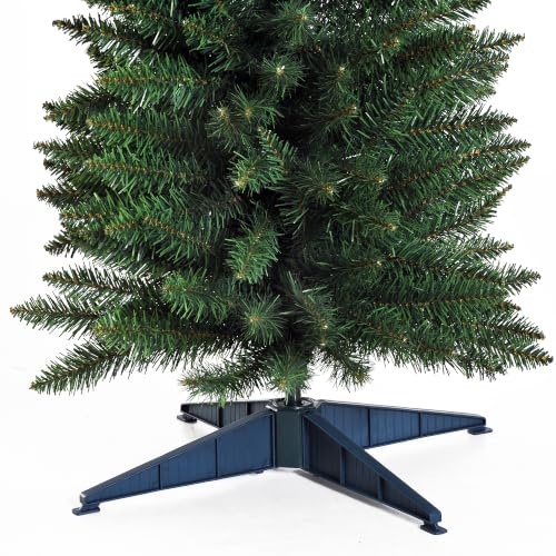 Miniatura 9 de Homcom Árbol De Navidad Estrecho 180 Cm, Árbol Artificial Con 390 Ramas, Base De Plástico Desmontable, Fácil Montaje, Para Salón Interior, Verde
