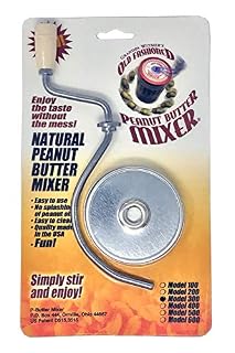 Grandpa Witmer's XL Old Fashioned Natural Peanut Butter Mixer, Model 300, For 16-Ounce Jars, 2.75-Inch Lids - Made in USA, BPA-Free, Self-Cleaning, Mess-Free Oil Stirring