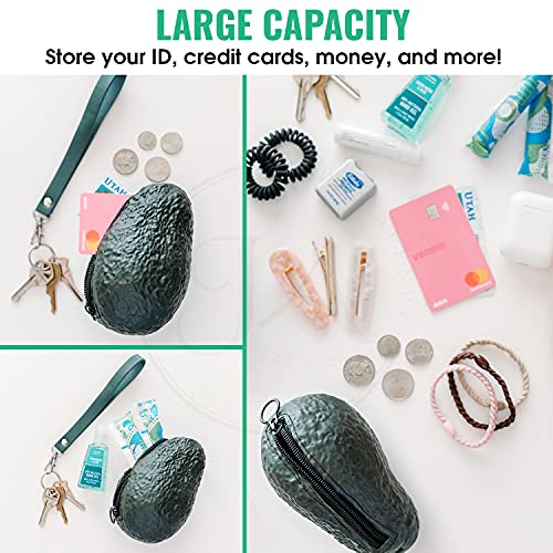 Avocado Coin Purse For Women/Avocado Gifts Wallet Purse Coin Pouch /Vegan Gifts Or Keto Gifts Avocado Keychain /Novelty Purse Pouch Wristlet Wallets For Women/Avocado Stuff Or Avocado Wallet Wristlet For Women #TOP2