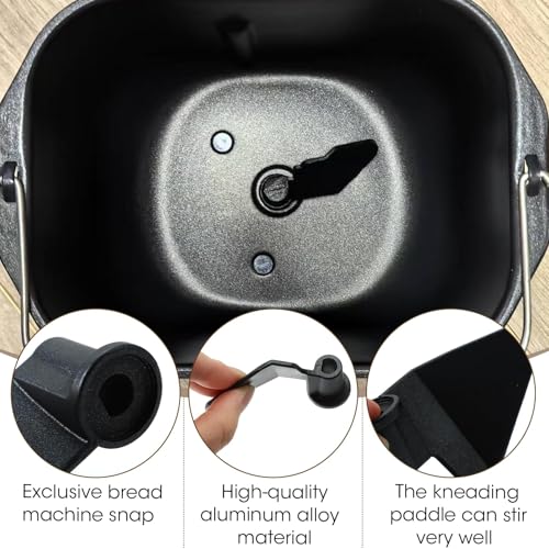 2 Pack for CBK-110KP Kneading Paddle Compatible with Cuisinart Bread Maker Machine Model CBK-110 and CBK-110P1, Bread Machine Replacement Parts and Accessories (Black) - Thumbnail 3
