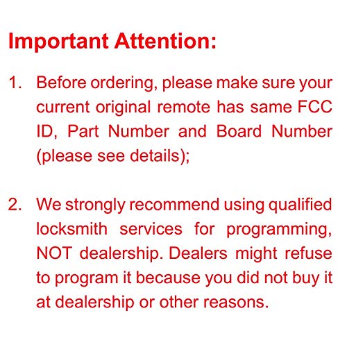 BexKeyless New Replacement Remote Car Key Fob fits HYQ14FBA 315MHZ Lexus 2015-2017 NX300H/ 2015-2017 NX200T/ 2017 LX570 (IC: 1551A-14FBA, Transmitter ID: 281451-2110 AG)