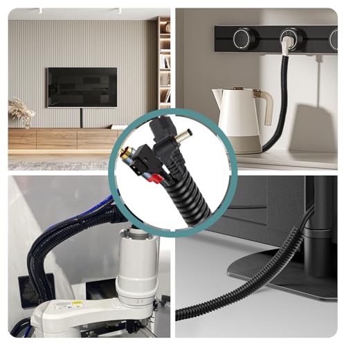 Protector de cables para mascotas de 10 pies negro para PC y hogar 6