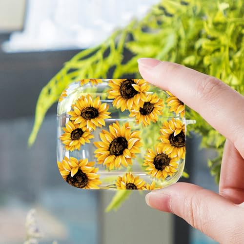 for AirPods 4 Case 2024 with Keychain,MagSafe Compatible,Clear Sunflower by Maxjoy - Used condition - Image 3