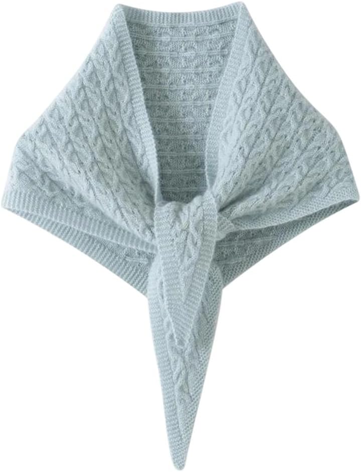 Solid Cashmere Triangles Scarf Women's Knitted Scarf Neck Autumn Winter Warm Shawl