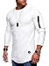 Produktbild Rello & Reese Herren Oversize Sweatshirt Pullover Hoodie MT-7310 [Weiß, XL]