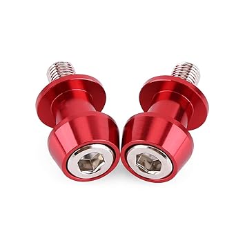 KTM Healthcare Sliders Stand, 8/10mm Swing Arm Spool Durable Swingarm Bobbins, for Motorcycle(8MM red) |