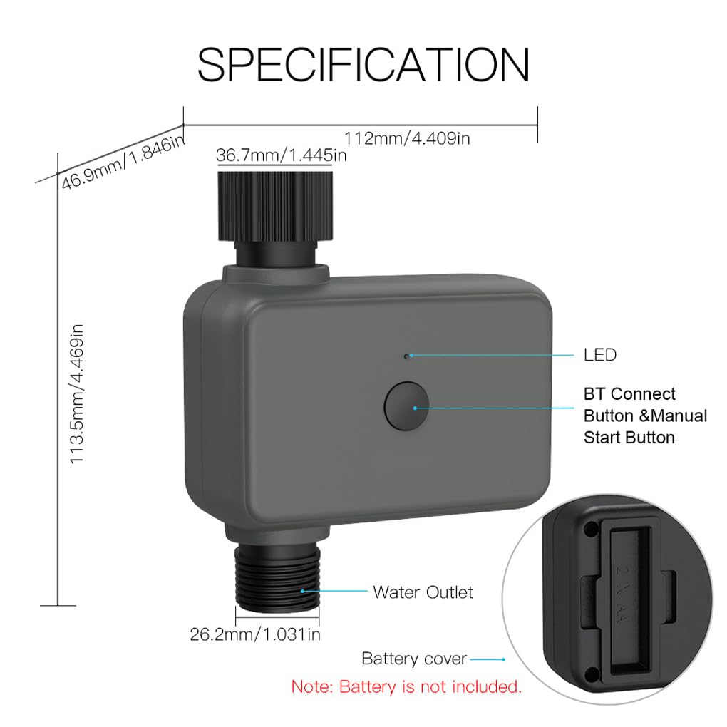 Smart Faucet Timer per irrigazione Giardino Regolatore di irrigazione a goccia Programmatore di Per sistema intelligente per esterni a prova perdite