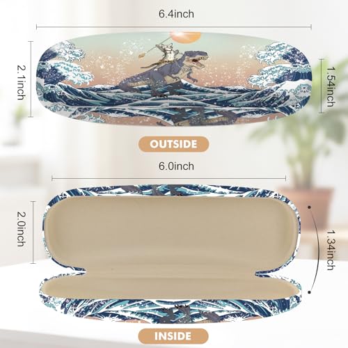 Image of Glasses Case Hard Shell,Portable Protective Eyeglasses Case, Eyeglass Holder Box with Cleaning Cloth,for Women Men