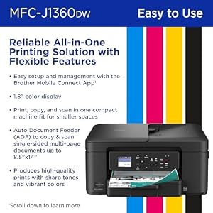 Brother Work Smart 1360 Wireless Color Inkjet All-in-One Print, Scan, Copy — photo 5 of 6