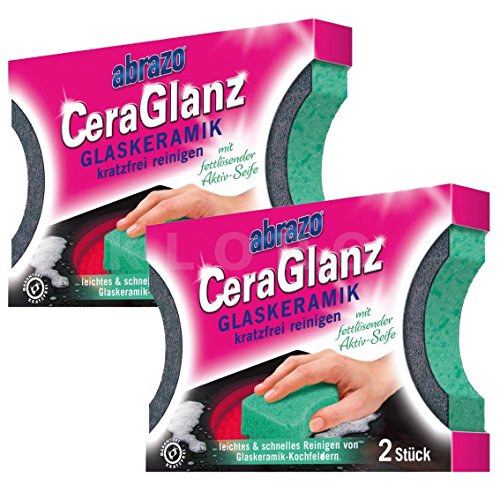 Preisvergleich Produktbild abrazo® CeraGlanz GLASKERAMIK 2 Packungen mit je 2 Stück 506108