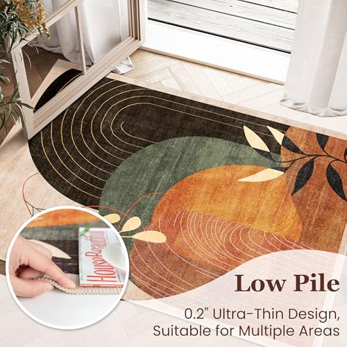 Tapete MUJOO 2x3 lavado boho antideslizante terracota miniatura 3
