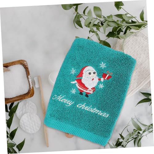 Serviette de Noël brodée en coton doux de qualité supérieure