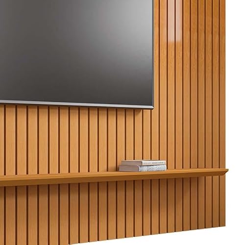 Painel Ripado 218x230 Para Tv 75 Polegadas Sala Roma Rv Móveis Cinamomo