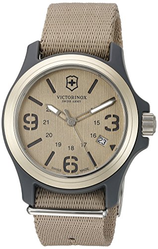 Victorinox Men's 241516 Original Analog Display Swiss Quartz Beige Watch