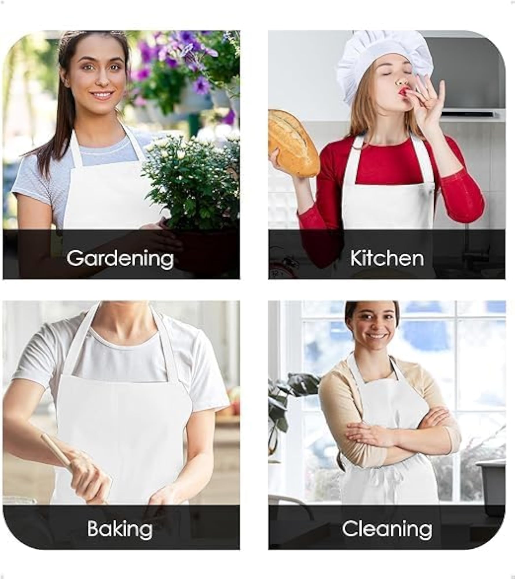 Professional 100% Cotton Kitchen Apron, Full Length