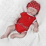 IVITA 17 inch Full Body Silicone Baby Dolls Realistic,Not Vinyl Dolls, Real Solid Full Silicone Reborn Baby Dolls Newborn Baby Dolls - Girl