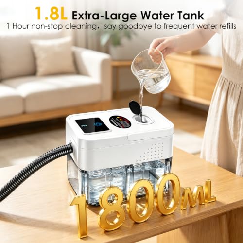 Image of Steam Cleaner,1.9Qt Portable Pressurized Handheld Steamer for Home Cleaning
