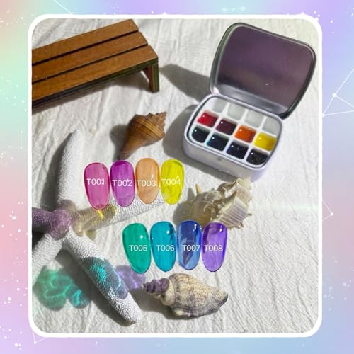 Gel translúcido para uñas kit 8 colores 5g c/u miniatura 3