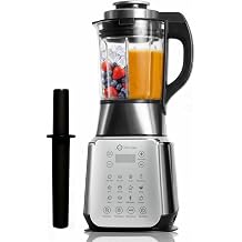 Glass Blenders for Kitchen &ndash; Stainless Steel Professional Blender for Smoothies 1500W Motor, Nut Milk Maker Machine 9 Adjustable Speeds, 14 Preset Programs, BPA-Free Glass Jar blender, Soy Milk, Soups