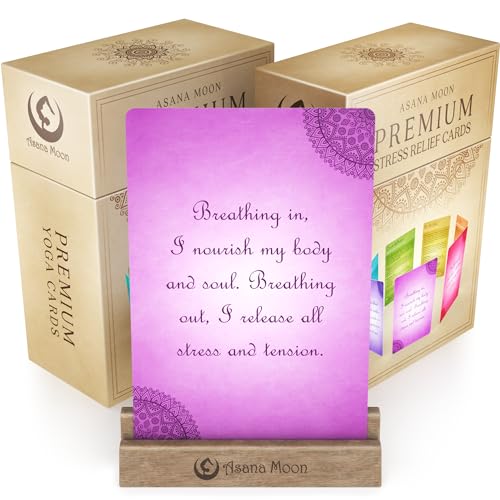 Asana Moon Yoga Cards and Stress Relief Cards Bundle –