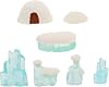 7Pcs Mini Igloo Toy Set Arctic Model Scene Lifelike Ice Houses for Dollhouse Micro Landscape Decoration Winter Crafts for Kids