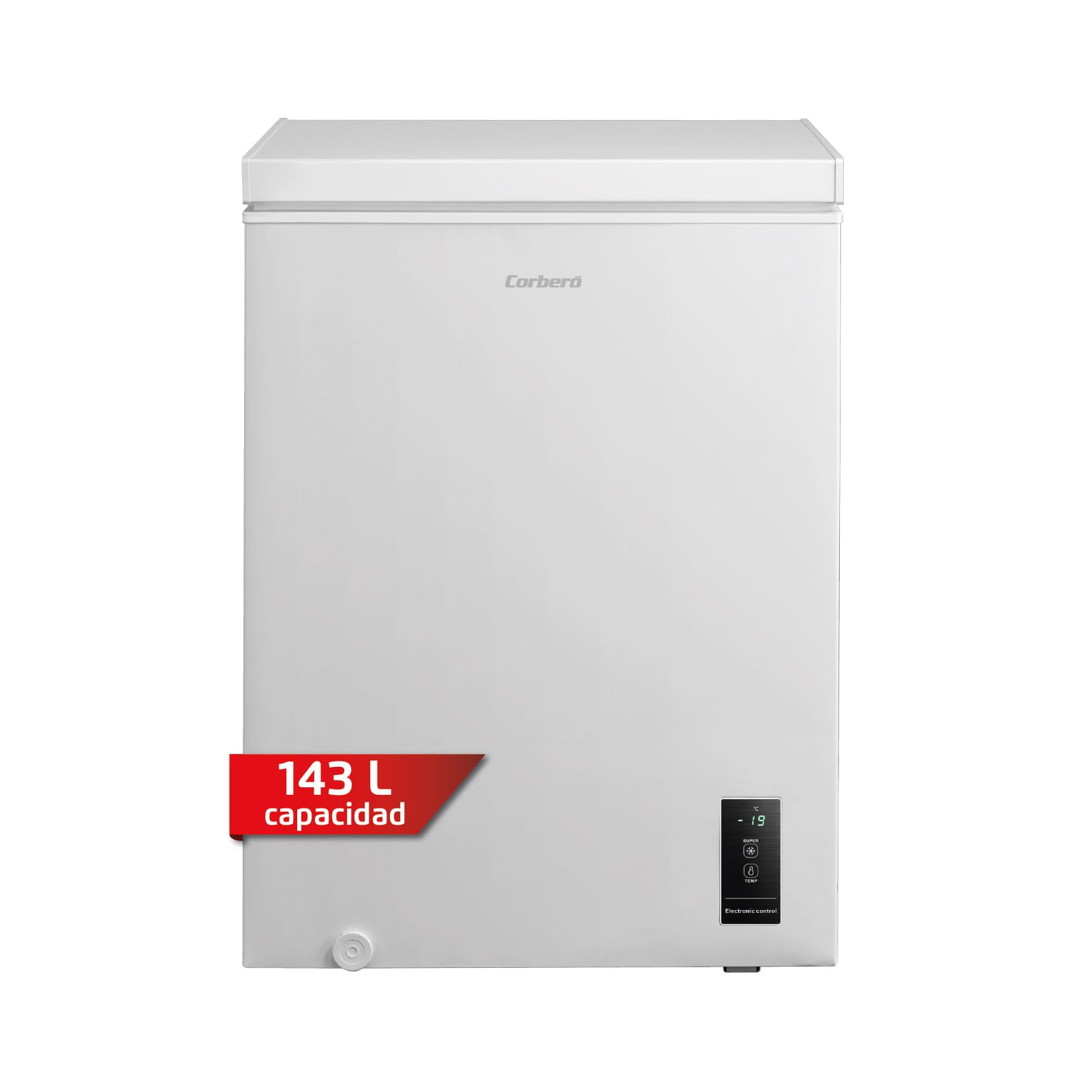 Corberó - Cassapanca congelatore | CCHM1506M | Statico | 143 L | 85 cm | 37 dB | 1 cestino flessibile | Sistema doppio e super congelamento | Bianco