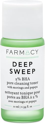 Farmacy Tónico de ácido salicílico al 2% para la cara, exfoliante líquido BHA de barrido profundo + limpiador de poros, controla el aceite, exfolia