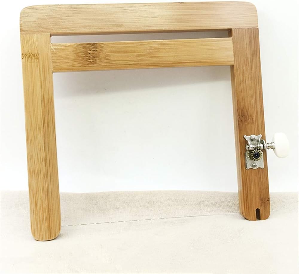 VolksRose Handmade Soap Smooth Straight Wire/String Cutter Knife Cutting, Adjustable Bamboo Non-Stick Soap Cutter Mold Cutting Making Tool for DIY Candles Trimming Cheese Soap Bread, 2 PCS Wires