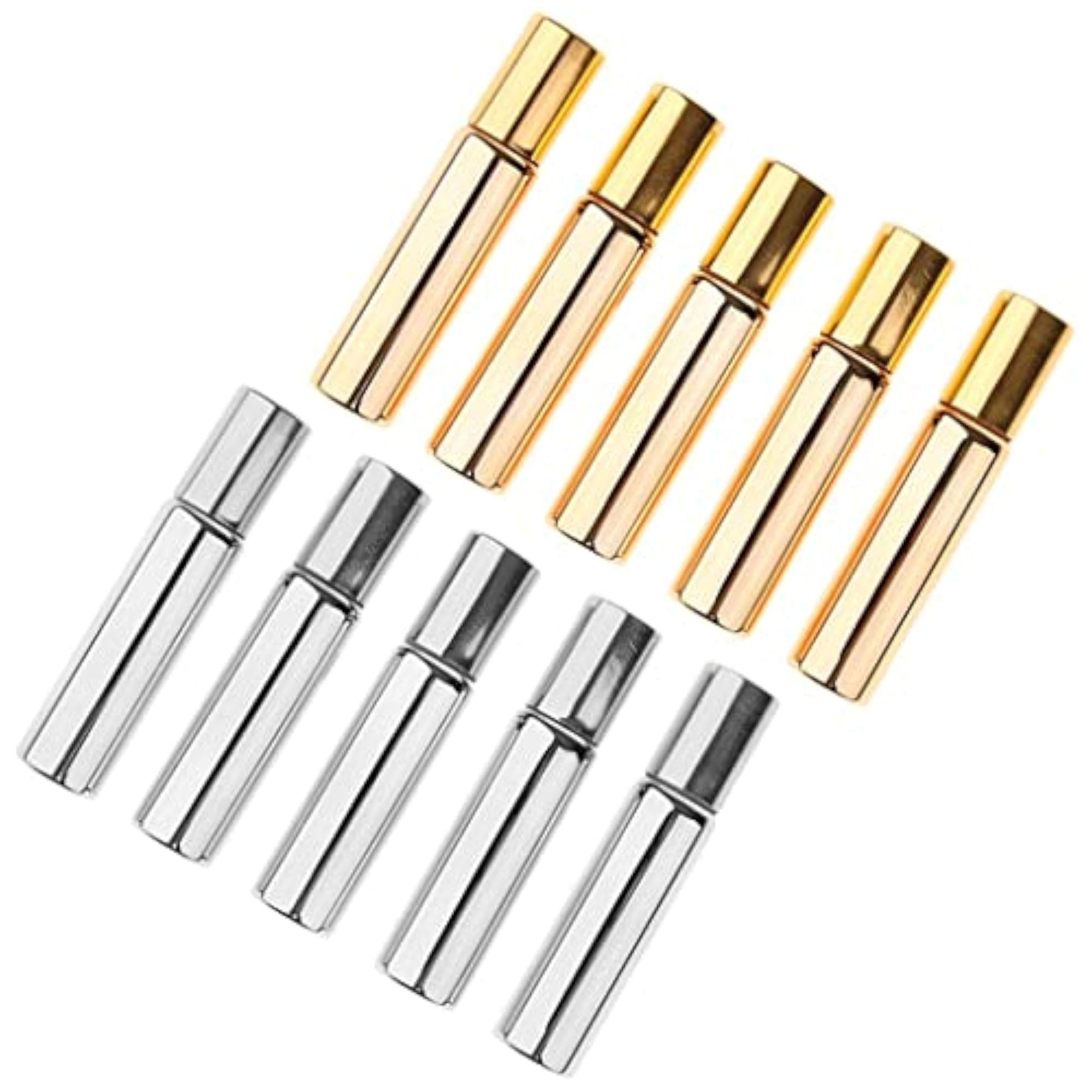 10x 10mL Empty Roller Bottle with Steel Ball for Essential Oils