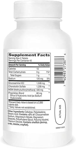 Miniatura 2 de 21st Century Tabletas de glucosamina y condroitina Plus, 120 unidades