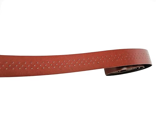 Miniatura 3 de UPANBIKE Cinta de manillar de bicicleta con estomata de cuero sintético de lujo para bicicleta de carretera con engranaje fijo (2 unidadesjuego)