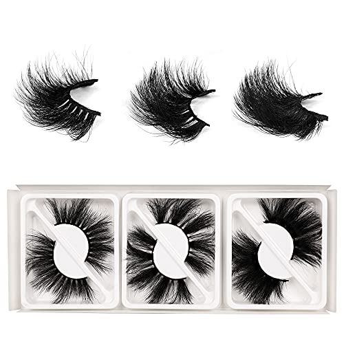 5D Lashes Mink Full Volume Cruelty-free Siberian 23MM Long Mink Strip Eyelashes 3 Variety Styles