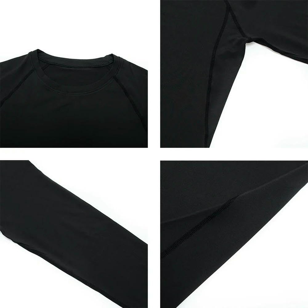 GLDFW - Camiseta de compresión para hombre, ropa deportiva, para correr, elástica, de secado rápido, para gimnasio, entrenamiento, para hombre