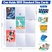 Tioplior Trading Card Sleeve Pages,9 Pockets Double Sided Binder Sheets for 3 Ring Binder,Hold 1800 Cards Fit for MTG,TCG,Baseball,Sports Standard Cards (500)