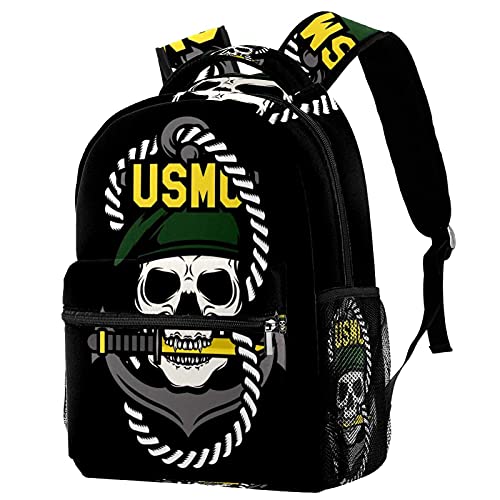 Sac à dos enfants pour adolescentes motif tête de mort et ancre