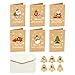 24 Tarjetas de Felicitación navideñas con sobres Tarjetas de Felicitación Feliz Navidad Tarjeta de felicitación Kraft Tarjetas de notas navideñascon pegatinas para regalos amigos familiares invitación