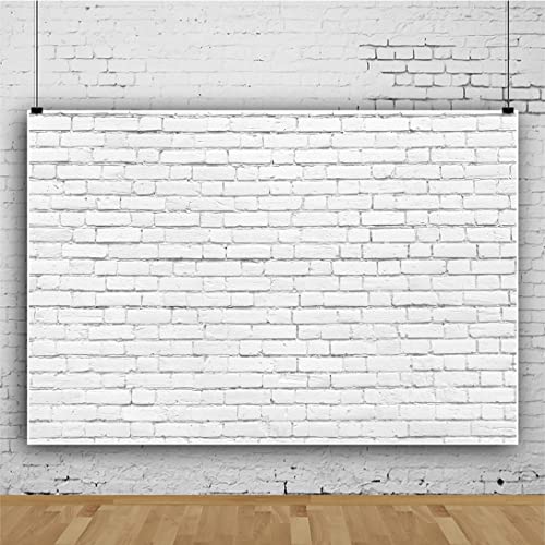 Lfeey Vinyl 20X10Ft Vintage White Brick Wall Photo Backdrop For Photography Newborn Baby Shower Girls Adults Portrait Photography Background Wallpaper Photo Studio Props #TOP2