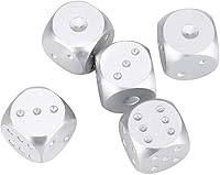 Vista 8 de Juego de dados de metal de 6 caras, juego de dados con caja de almacenamiento, juego de mesa, juegos de póquer, accesorios de dados