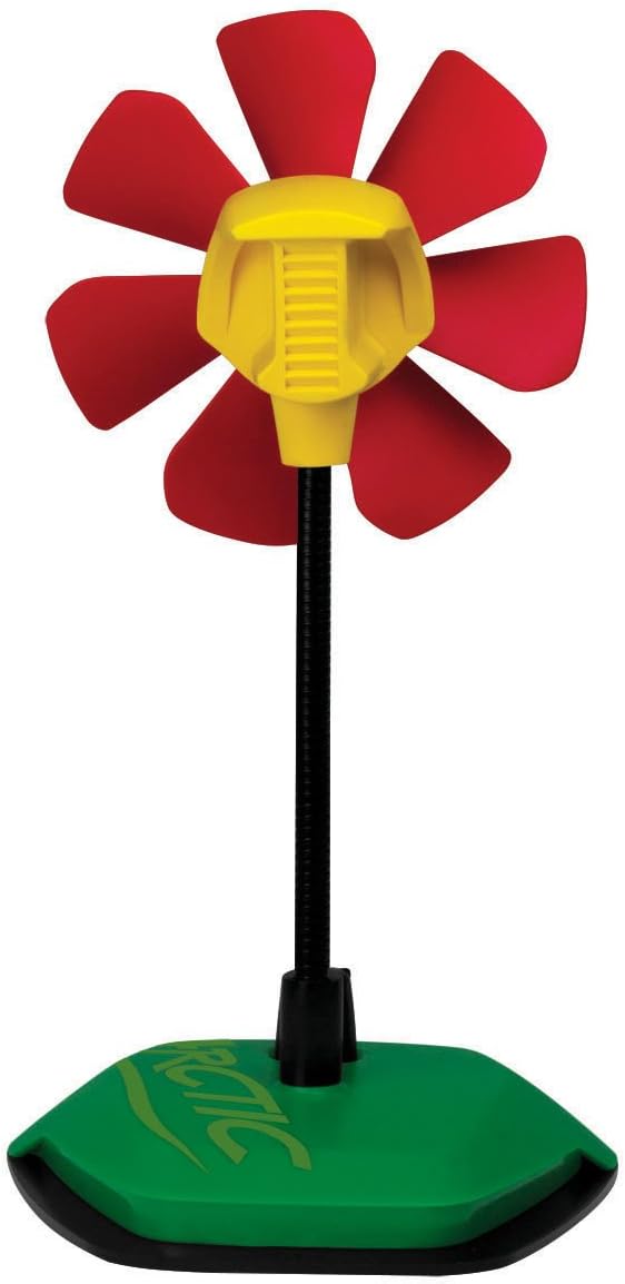 ARCTIC Breeze Rasta - USB Desktop Fan with Flexible Neck and Adjustable Fan Speed I Portable Desk Fan for Home, Office I Silent USB Fan I Fan Speed 800-1800 RPM - Multicolor