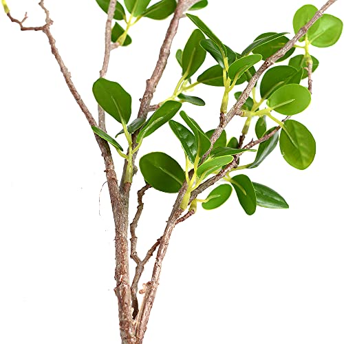 3Pcs Artificial Branches Plants Artificial Greenery Stems Faux Greenery Stems Faux Branches For Vase Plant Artificial Eucalytus Branches Fake Ficus Twig (45"/Each Branch) (Green) #TOP3