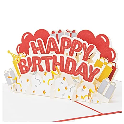 Favour Pop Up® - Tarjeta de felicitación de cumpleaños en 3D, un colorido "Happy Birthday" que garantiza alegría, formato 13 x 18 cm TB128.