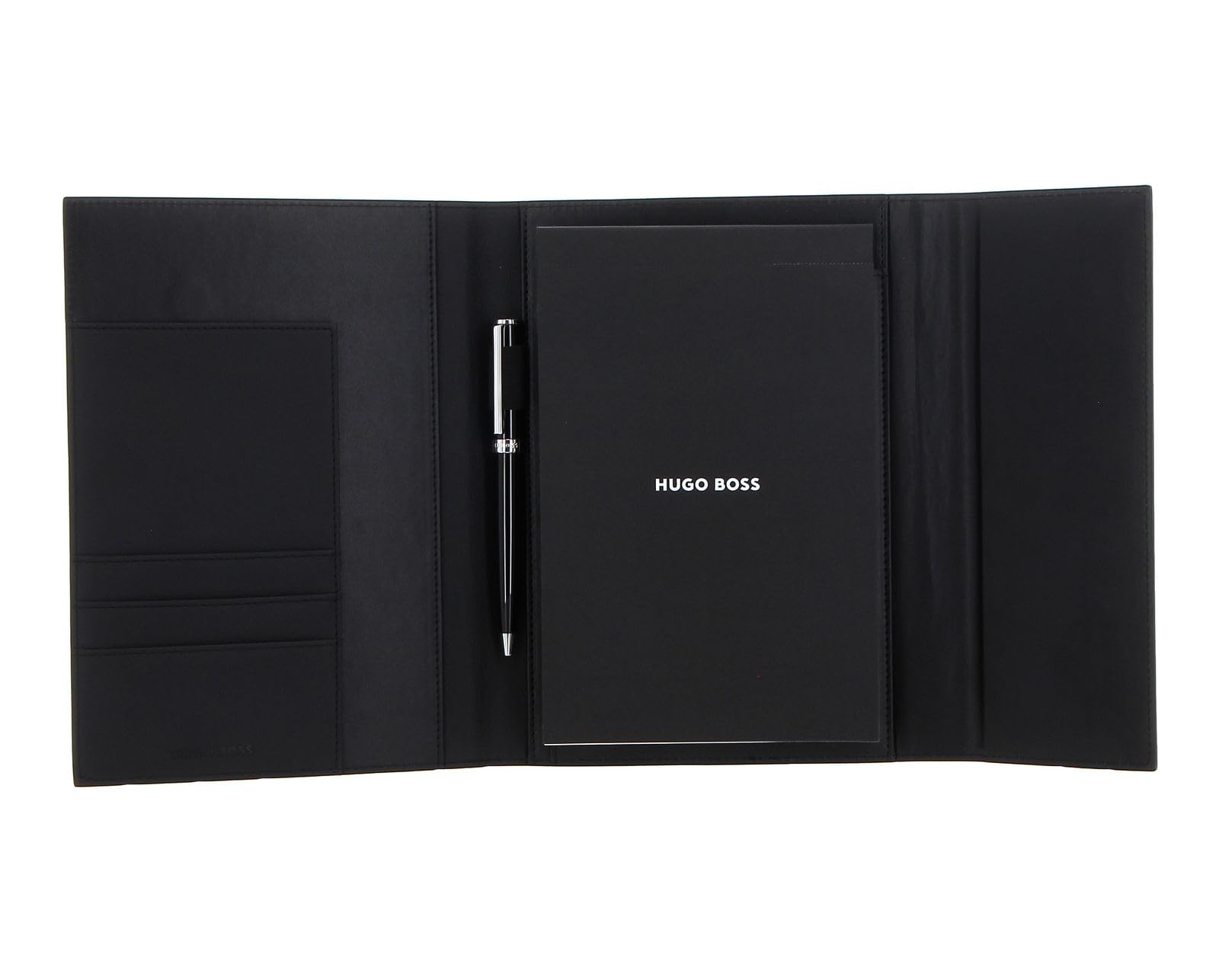 Hugo Boss Set Kugelschreiber & A5 Schreibmappe in der Farbe Schwarz, HPBM254A