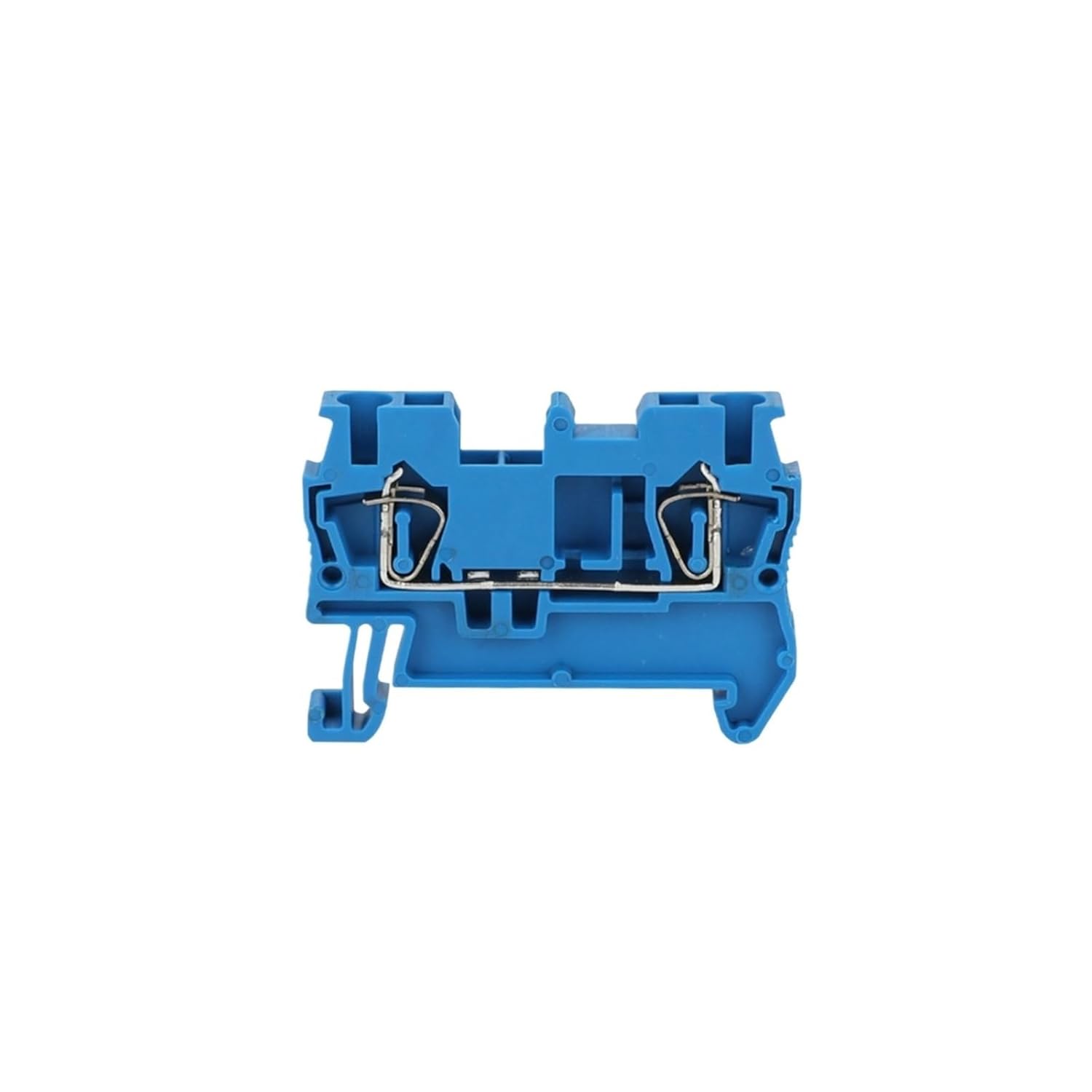 100Pcs ST2.5 Spring-cage Connection Feed-Through Wiring Pull Wire Electrical Connector DIN Rail Terminal Block(Blue)