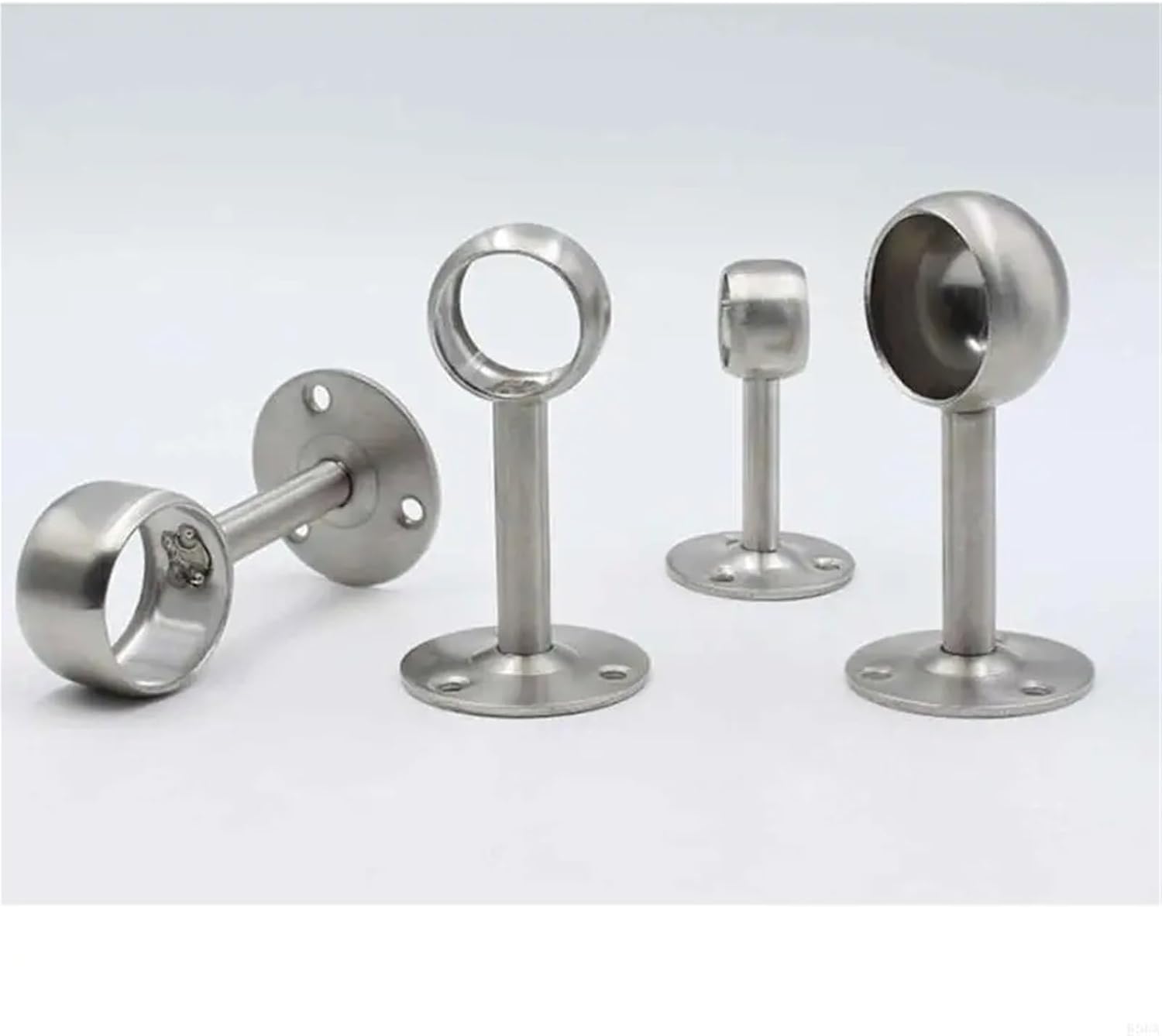 8Pcs Home Hanging Rod Support Socket.Closet Pole Sockets Flange Rod Holder(Color19)