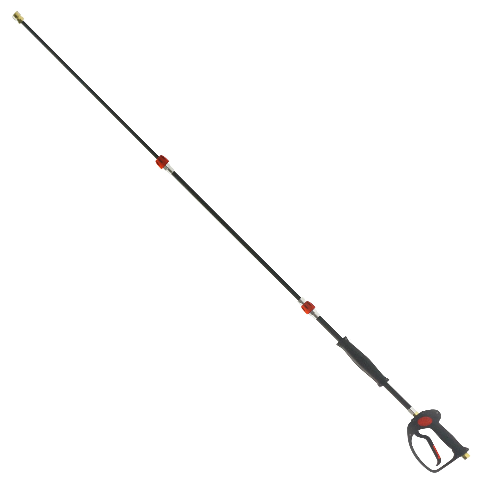 Profi Teleskoplanze | für Kärcher Kränzle Hochdruckreiniger | bis 220 bar | inkl. Hochdruckpistole und Düse | M22x1,5 AG x Schnellkupplung 1/4" | Strahlrohr Lanze