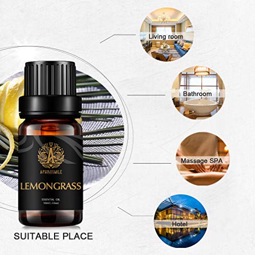 Aromatherapie Geuroliën, 100% Pure Citroengras Geuroliën voor Diffuser, Luchtbevochtiger, Massage, Aromatherapie, Huid… - Image 3