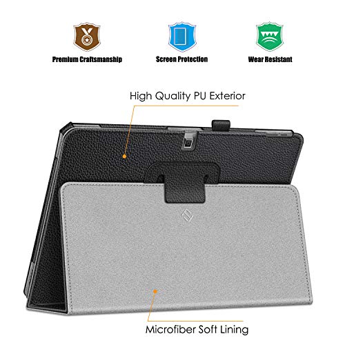 Fintie Case for Fusion5 Windows 10 FWIN232 Plus S1 / FWIN232 PRO S1 Tablet [Not for FWIN232 S2] - Folio Protective Stand Cover with Auto Wake/Sleep (Black)