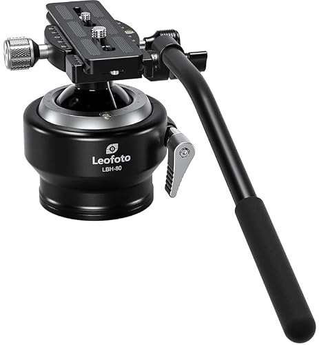 Image of Leofoto LBH-80 Double Sphere Ball Head, for Heavy-Duty Gear, Independent Handle, Spherical Gimbal, 130mm QR Plate, Arca Compatible