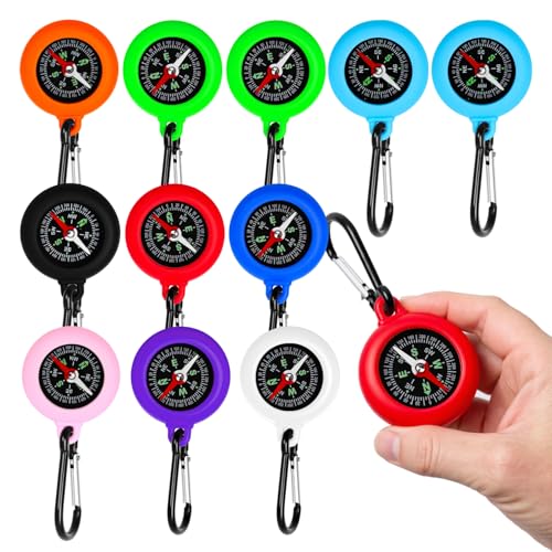 12pcs 9 Farben mit Wanderschnalle Kinder Mini Kompass Outdoor Tragbarer Wasserdichter Doppelzweck Kompass Schlüsselanhänger, Outdoor Überleben Ausrüstung für Outdoor-Camping, Wandern, Bergsteigen. 12pcs 9 Farben mit Wanderschnalle Kinder Mini Kompass Outdoor Tragbarer Wasserdichter Doppelzweck Kompass Schlüsselanhänger, Outdoor Überleben Ausrüstung für Outdoor-Camping, Wandern, Bergsteigen.